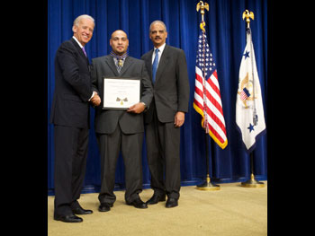 Officer Vidal Alberto Colon award recipient.