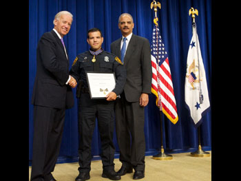 Officer Pedro Garcia award recipient.