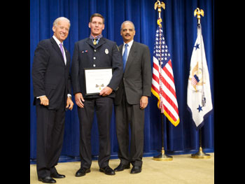 Firefighter Frederick C. Johnston award recipient.