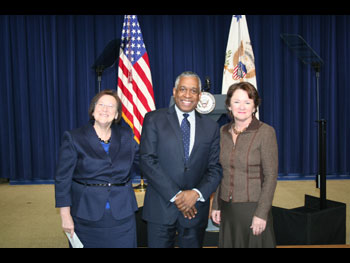BJA Director Denise E. O'Donnell, ATF Acting Director B. Todd Jones, and OJP Acting Assistant Attorney General Leary.