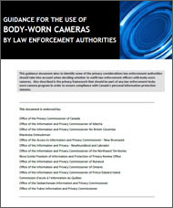 Flyer for guidance for the use of body-worn cameras