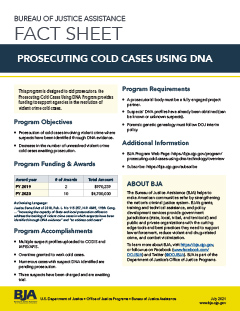 Fact Sheet: Prosecuting Cold Cases Using DNA