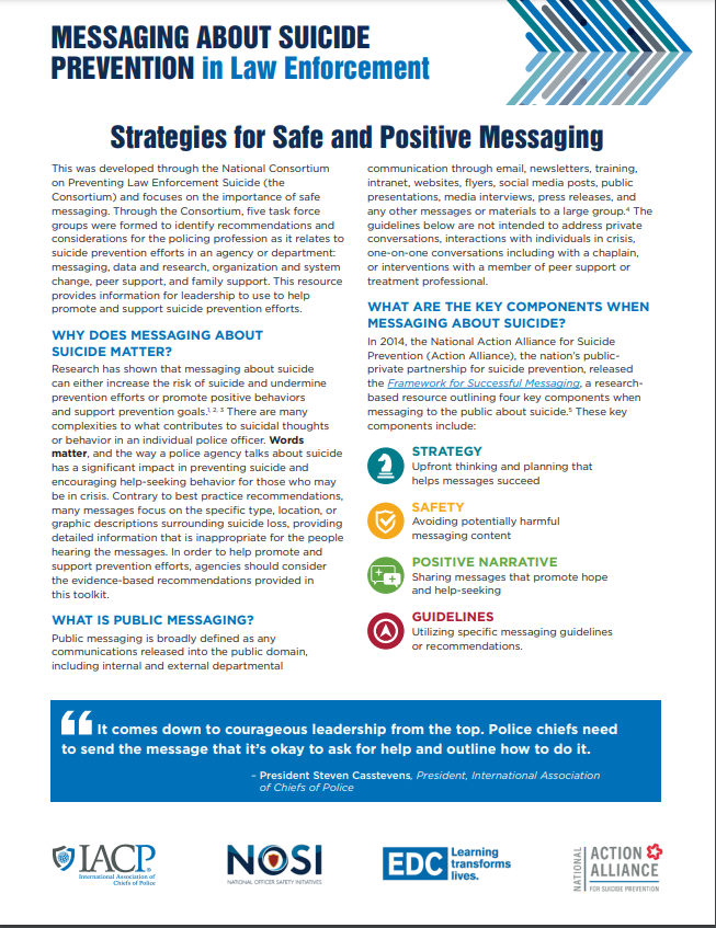 Messaging About Suicide Prevention in Law Enforcement thumbnail