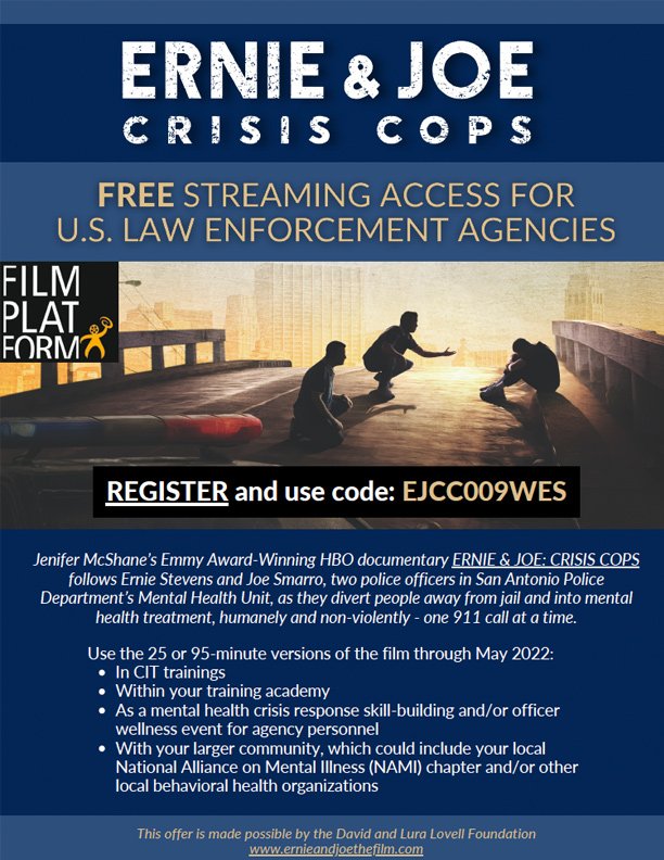 Ernie & Joe: Crisis Cops - Free streaming access for U.S. law enforcement agencies