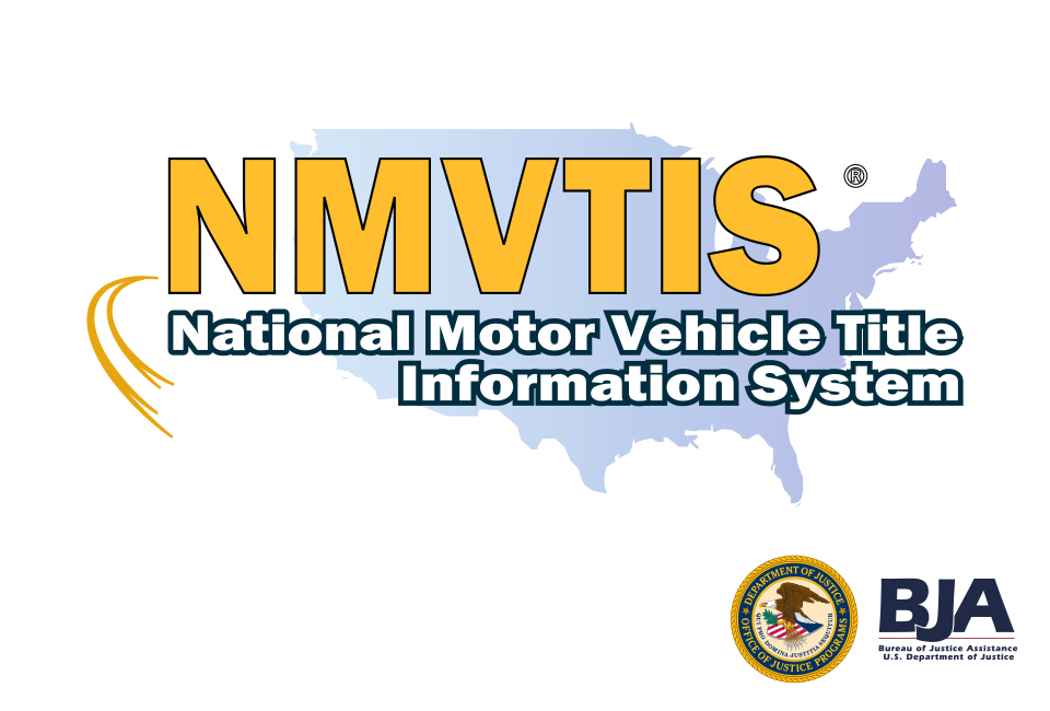 National Motor Vehicle Title Information System logo with BJA logo and OJP seal
