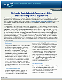 Primer for Death in Custody Reporting Act (DCRA) and Related Program Data Requirements