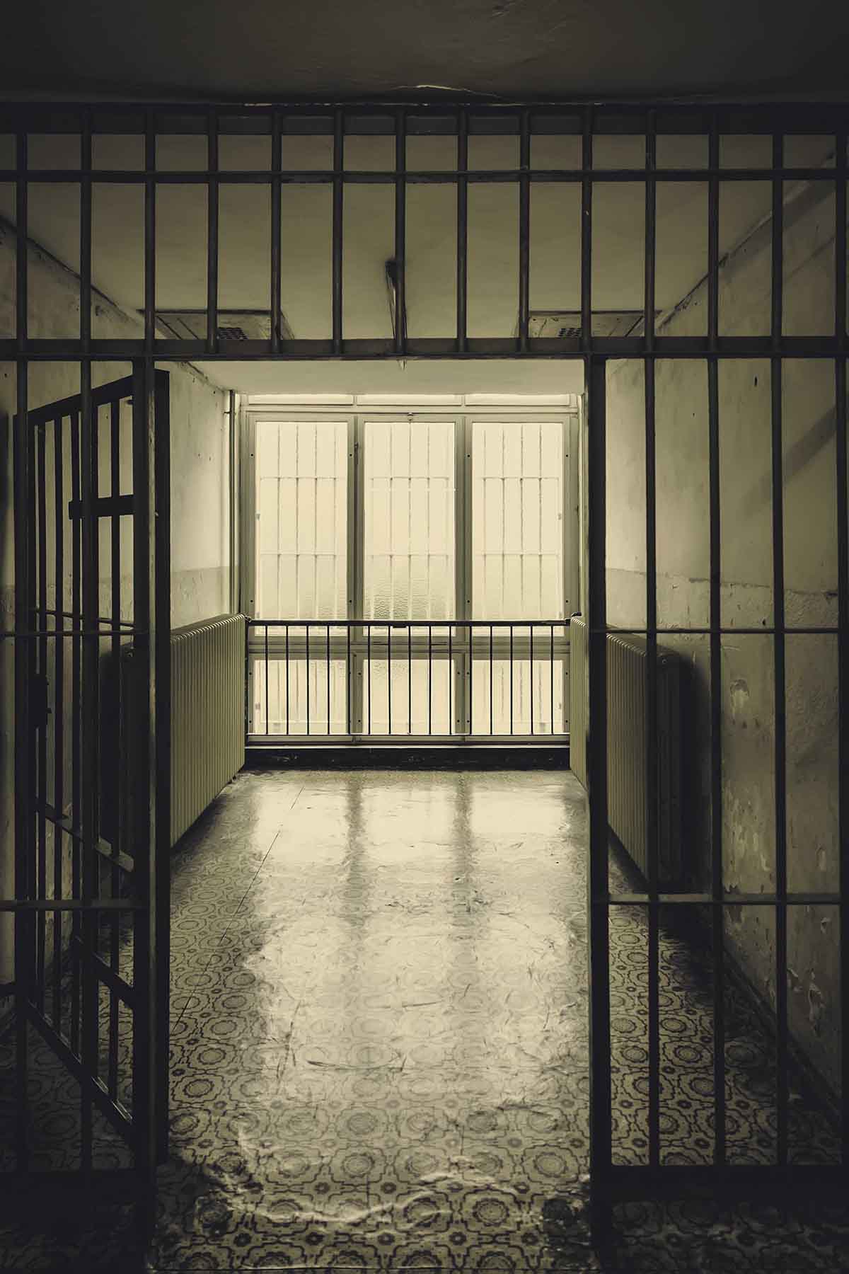 Image shows inside correctional facility