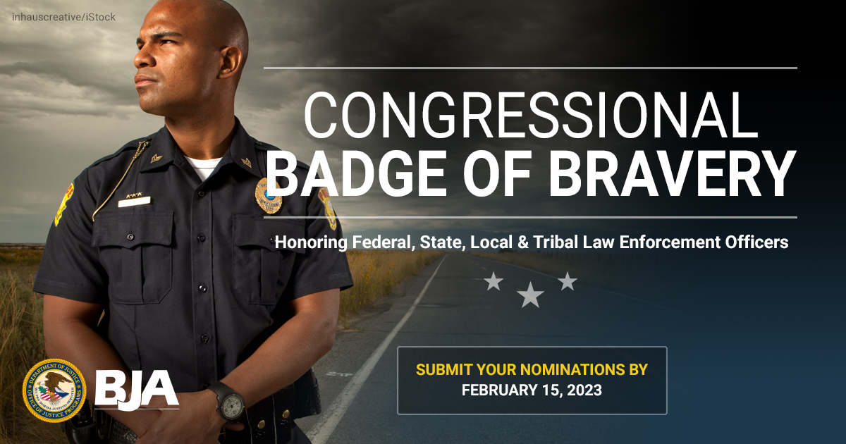 2022 Congressional Badge of Bravery (CBOB) - officer looking to the side