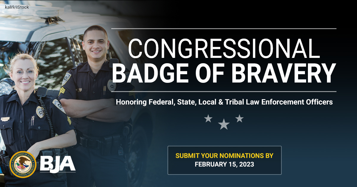 2022 Congressional Badge of Bravery (CBOB) - female and male officers