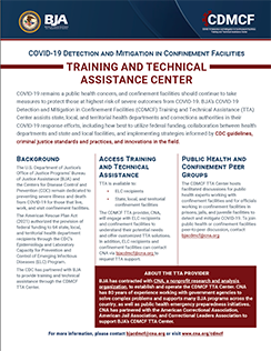Thumbnail of COVID-19 Detection and Mitigation in Confinement Facilities (CDMCF) Training and Technical Assistance Center