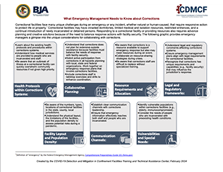 What Emergency Management Needs to Know about Corrections/What Corrections Needs to Know about Emergency Management