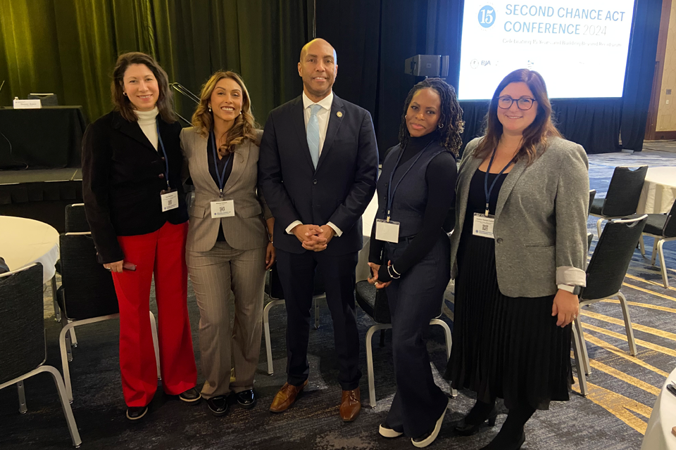 Impact Justice and Bureau of Justice Assistance staff at the Second Chance Act Conference in Philadelphia