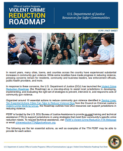 Violent Crime Reduction Roadmap fact sheet