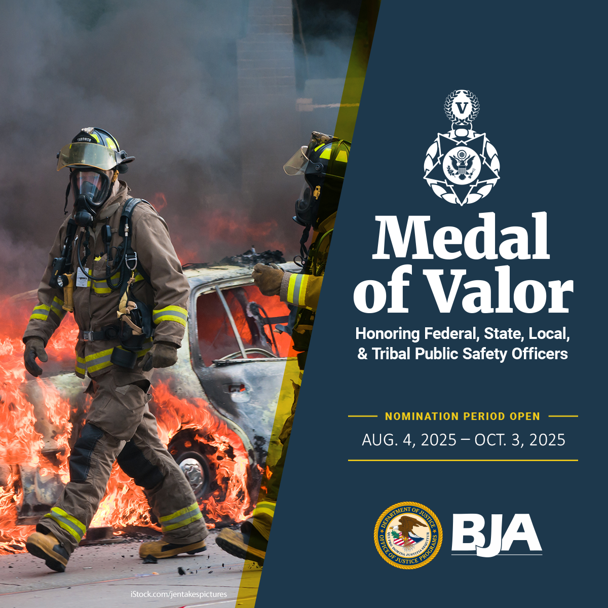 Medal of Valor Nomination Period Open - August 4, 2025 - October 2, 2025