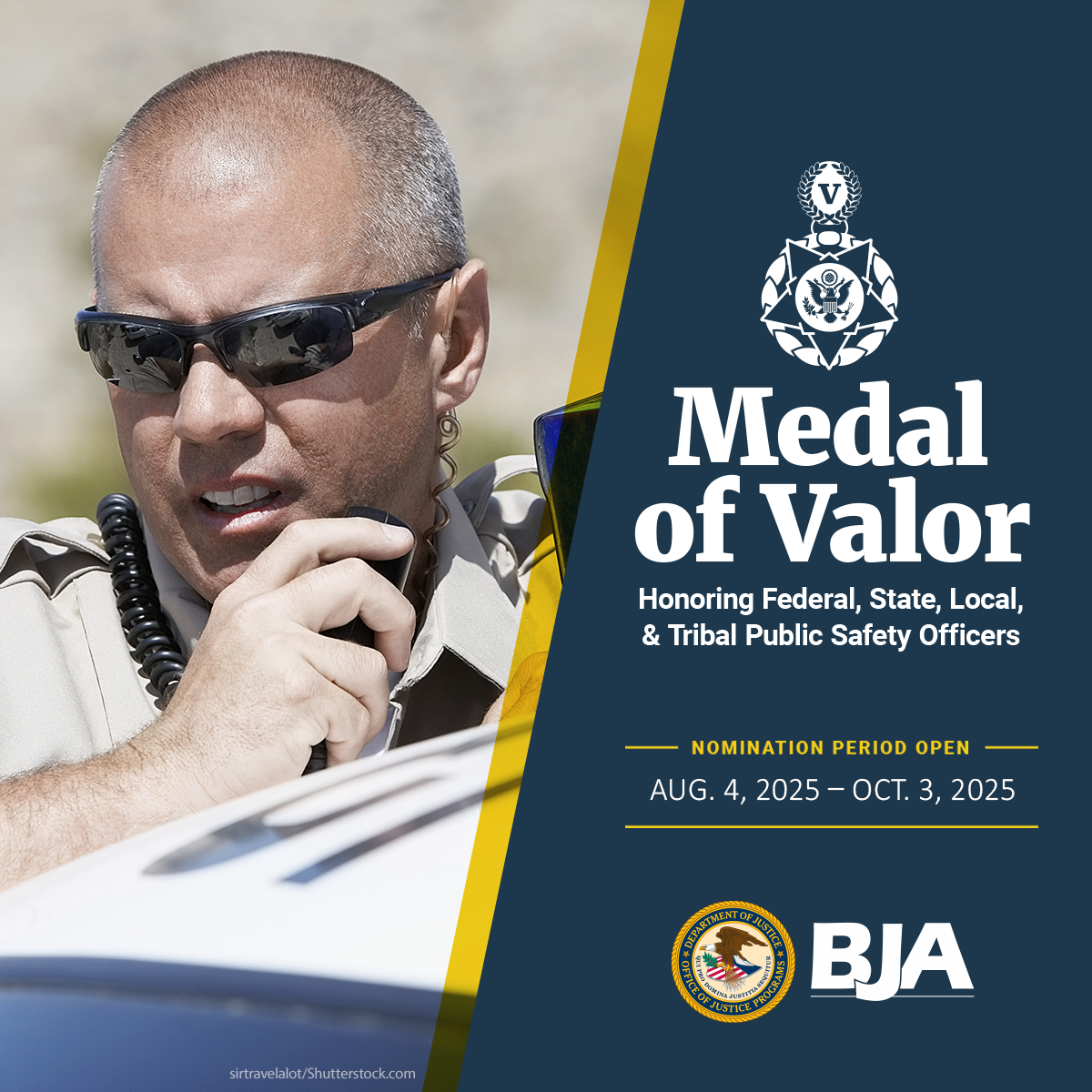 Medal of Valor Nomination Period Open - August 4, 2025 - October 2, 2025