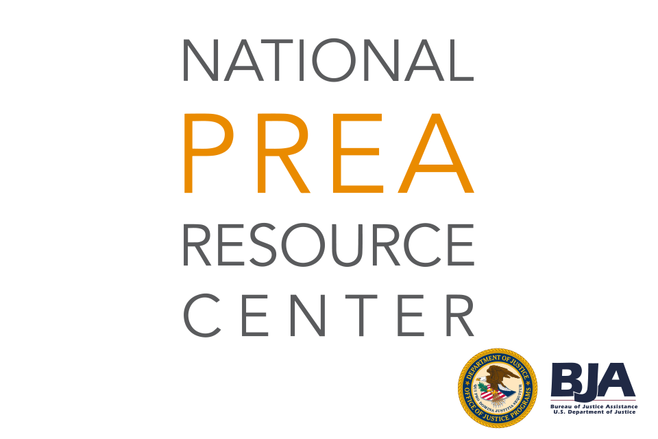 National PREA Resource Center logo with BJA logo and OJP seal