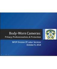 flyer for body-worn cameras: privacy, professionalism, and protection