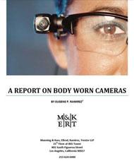 Flyer for a report on body worn cameras
