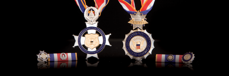 Both the State and Federal Badges of Bravery