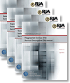 four publication documents stacked on top of each other